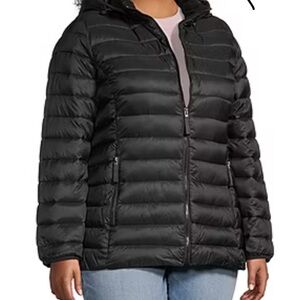 St. John's Bay Black Puffer Jacket NWT